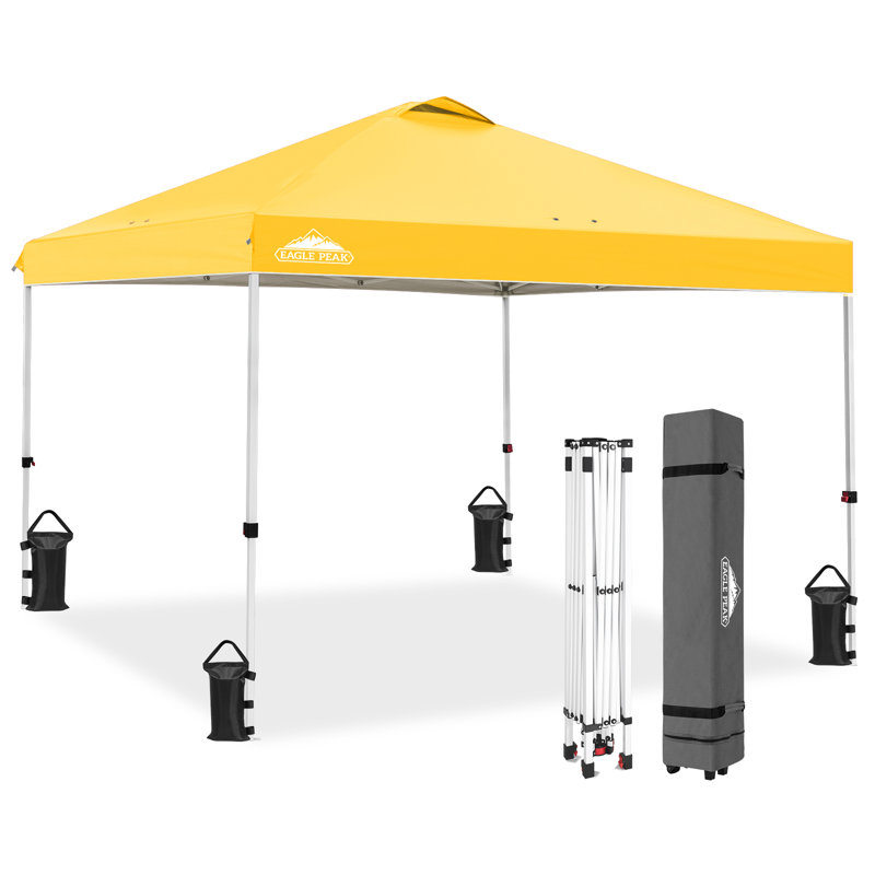 Pavillon escamotable 10 pi X P 10 Auvent en métal, Jaune