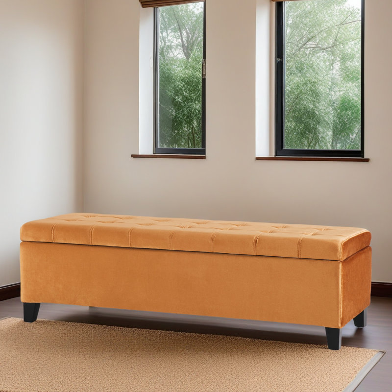 OTTOMAN DE RANGEMENT, Orange