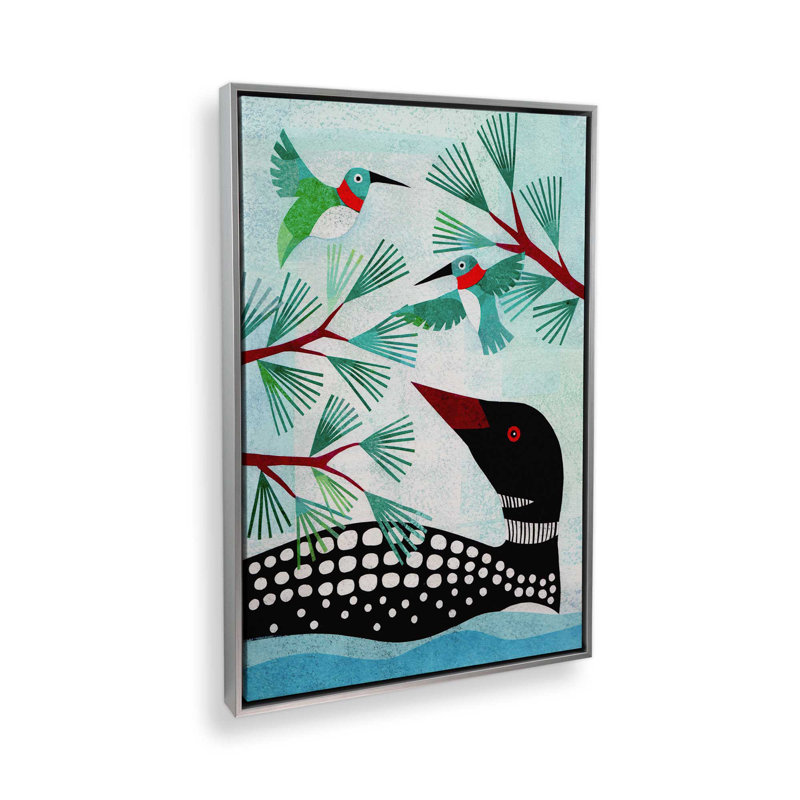 Reproduction d'art sur toile «Wilderness Collage» par Kim Conway, H 36 po x l 24 po, Floater Framed Print without Mat Canvas