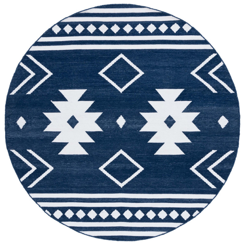 Tapis en polypropylène tissé à plat Brightynn, Rond 7 pi