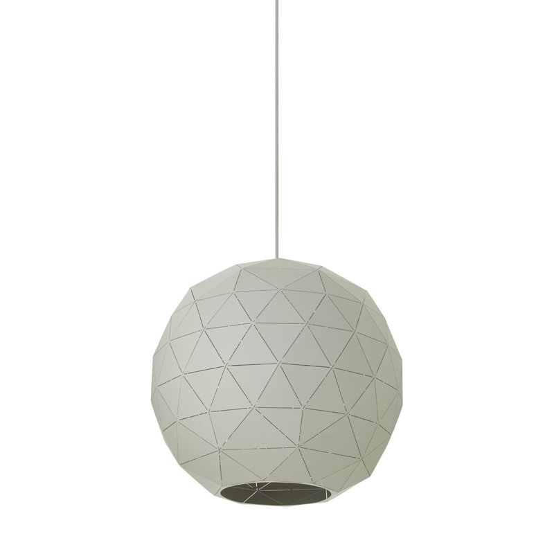 Cosima 4 - Light Black/Gold Geometric Pendant, Sandy White/White