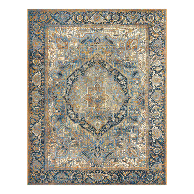 Blue Nosara Indoor/Outdoor Traditional Rug