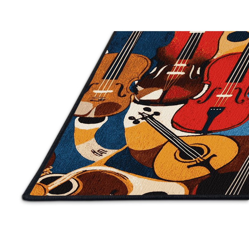  Tapis lavable pour instruments de musique, Rectangulaire 8 pi x 10 pi