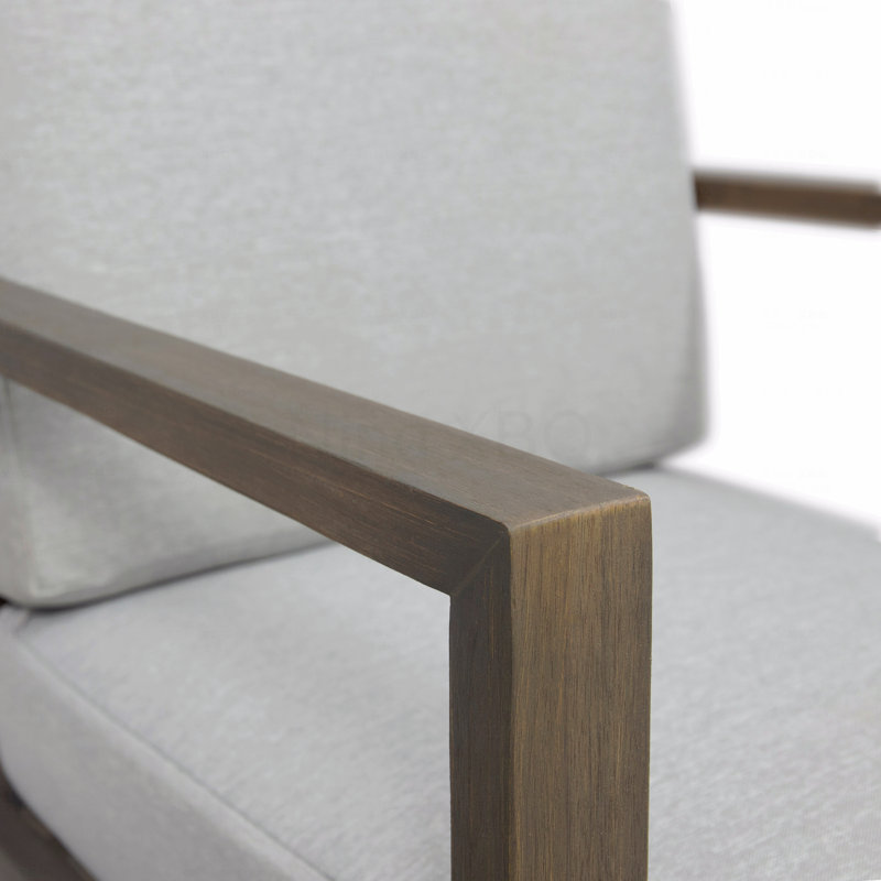 Fauteuil club de patio belge, Gray Cushion/Dark Gray Frame