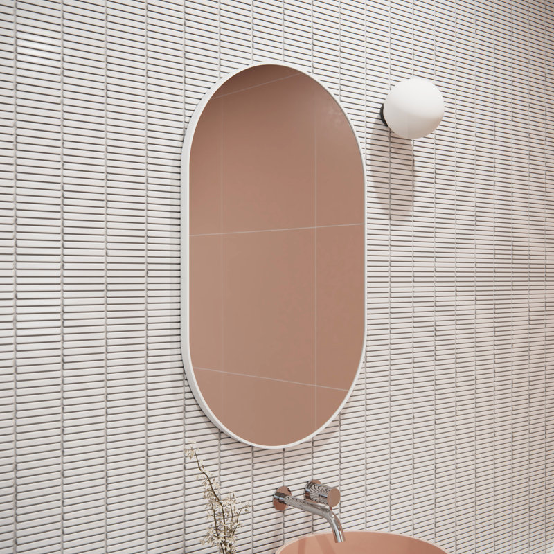 Inara Pill Mirror, White, 36" x 22"