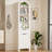 67 Inch Tall Storage Cabinet With Adjustable Shelves, Arched Narrow Storage Cabinet With Door And Drawer, Bathroom Cabinet With Anti-tipping Device For Bathroom, Living Room-463520462