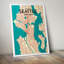 Seattle City Map - No Frame Print-1240747760