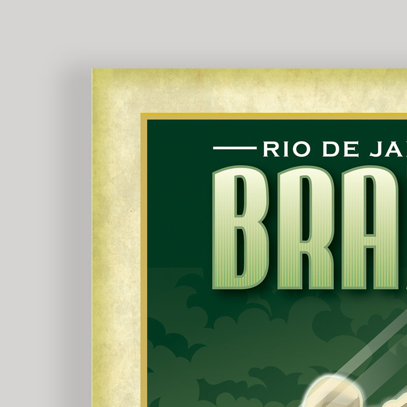 Rio de Janeiro - Brésil - impression sur toile tendue, H 40 po x l 30 po x P 1,5 po