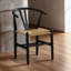 Ensemble de 2 chaises d'appoint de style Mid-Century moderne avec structure en bois d'hévéa et dossier incurvé pour un repas confortable