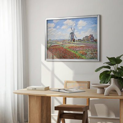 Tulip Fields with the Rijnsburg Windmill-Claude Monet - Toile tendue avec châssis, 1886