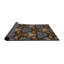 Tapis géométrique bleu / jaune / noir-1529837702