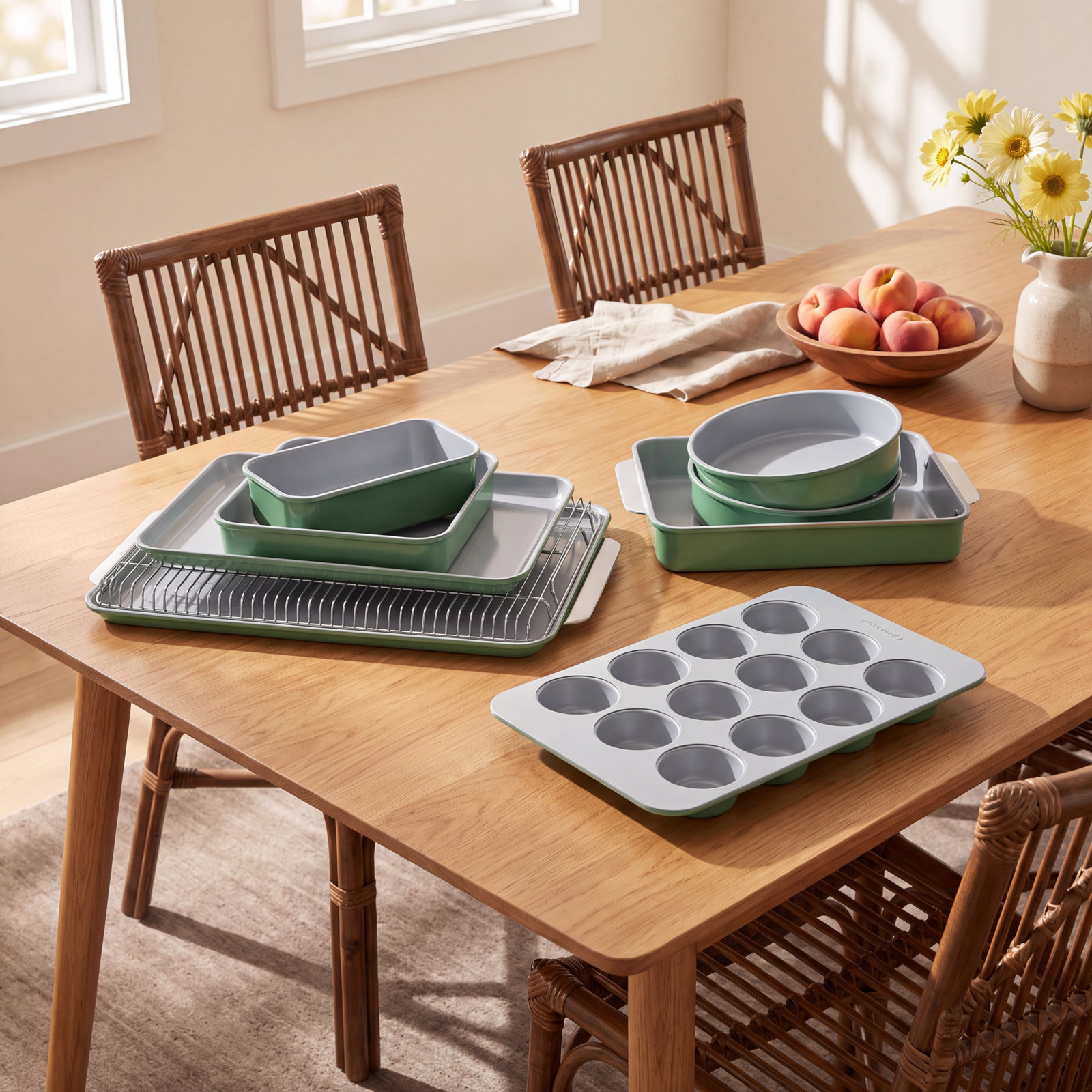 Caraway 11-Piece Nonstick Bakeware Set, Sage
