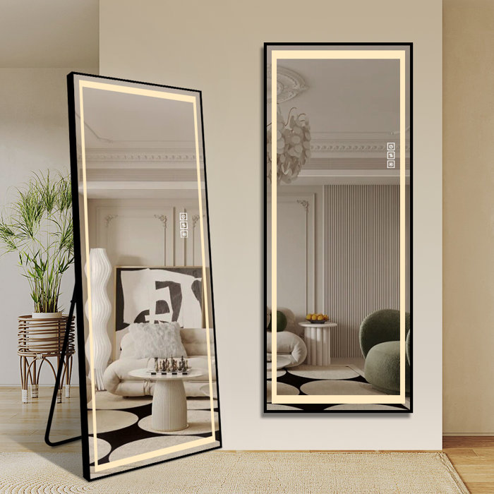 Latitude Run® Chardey Metal Flat LED Mirror & Reviews | Wayfair