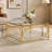 Square Glass Metal Frame Coffee Table