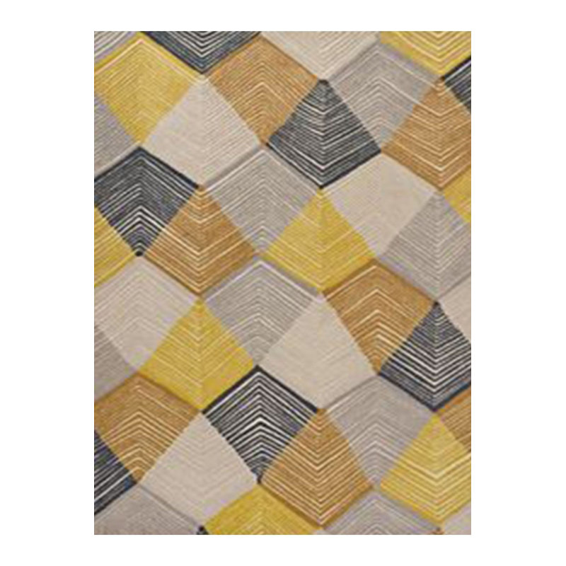 Tapis décoratif tissé à motif géométrique multicolore lavable à la machine