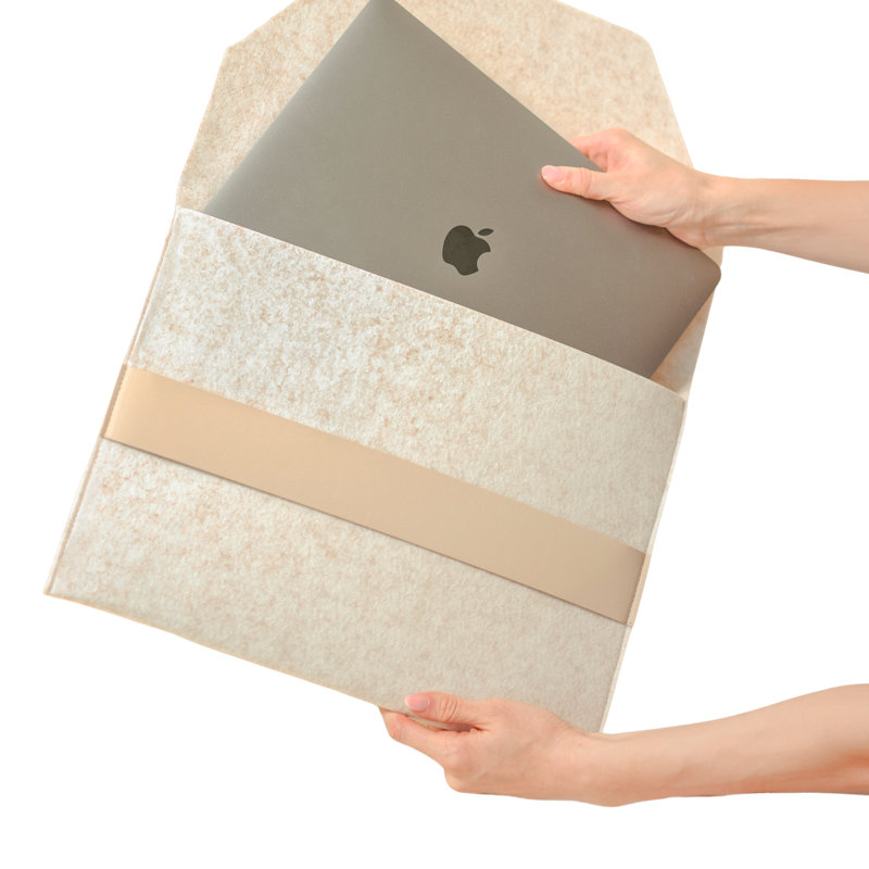 Housse pour ordinateur portable, Beige