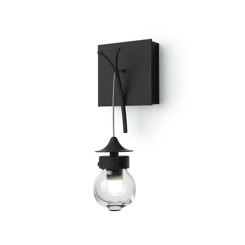 Kiwi 1 - Light Armed Sconce, Black