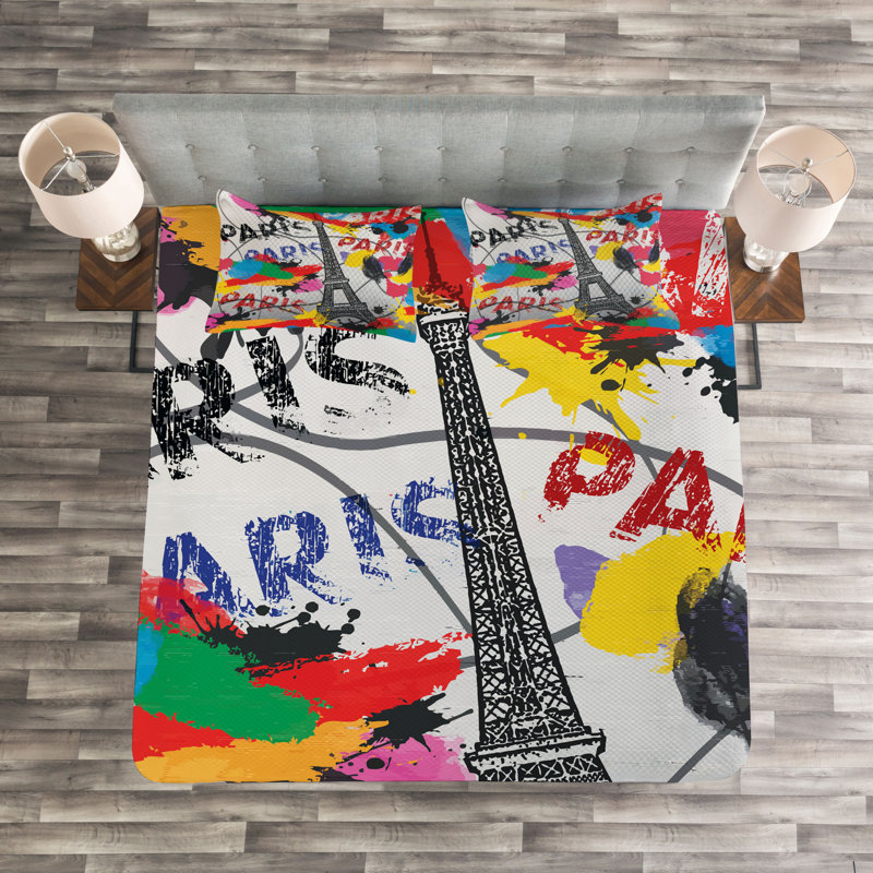 East Urban Home Bedspread with Pillow Shams, 220 x 264 cm