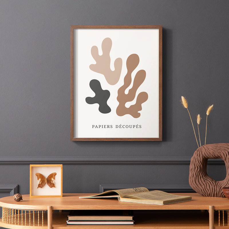 Matisse CDIV, reproduction encadrée - bois massif, Cadre photo brun simple, H 20 po x l 16 po