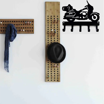 Metal Wall Organizer with Key Hooks