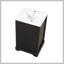 Meuble-lavabo de 20 po avec lavabo, armoire de salle de bain avec porte à fermeture douce, support de rangement et tablette réglable, noir-1990238315
