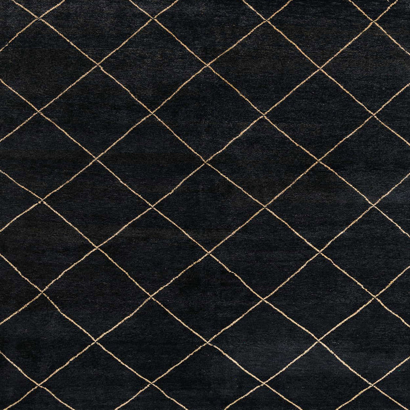 Tapis abstrait multicolore, Carré 8 pi