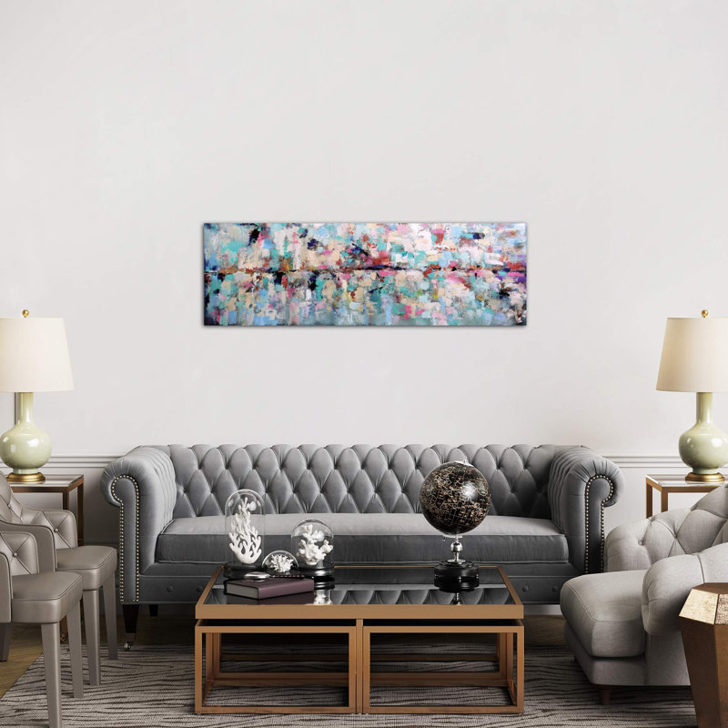 Colourful Dream by Radiana Christova - Panoramic Painting on Canvas, 30.48 cm H x 91.44 cm W x 1.91 cm D, No Frame