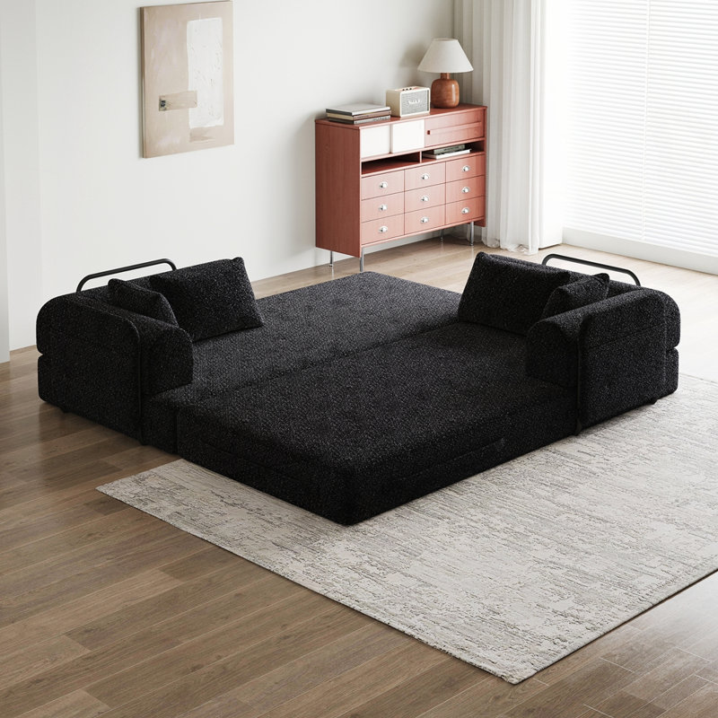 Canapé-lit convertible avec coussin cylindrique