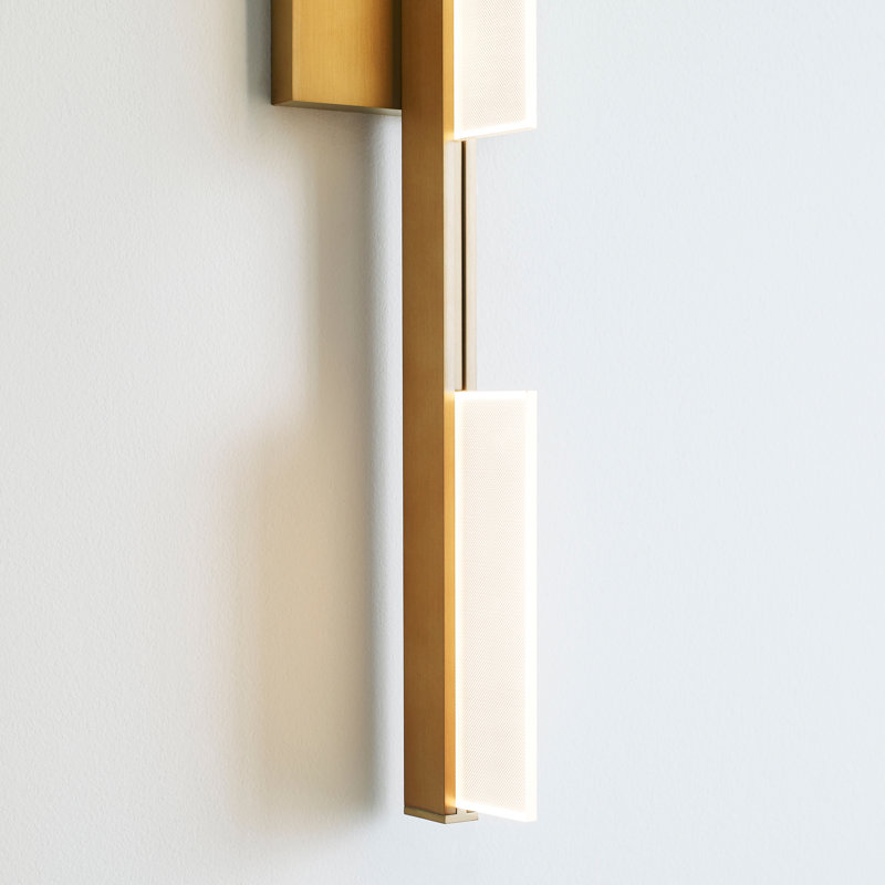 Tris 3 - Light LED Vanity Light, Aged Brass
