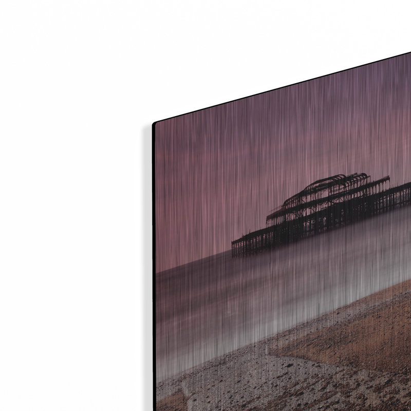 «Brighton Pier» par Nina Paponcek, art mural en métal, H 12 po x l 12 po