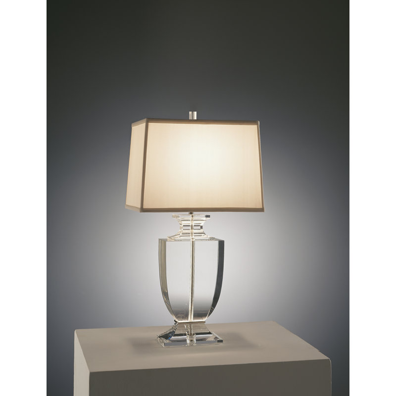 Artemis Crystal Table Lamp, Off-white, 20.5" H x 10.75" W x 8.25" D