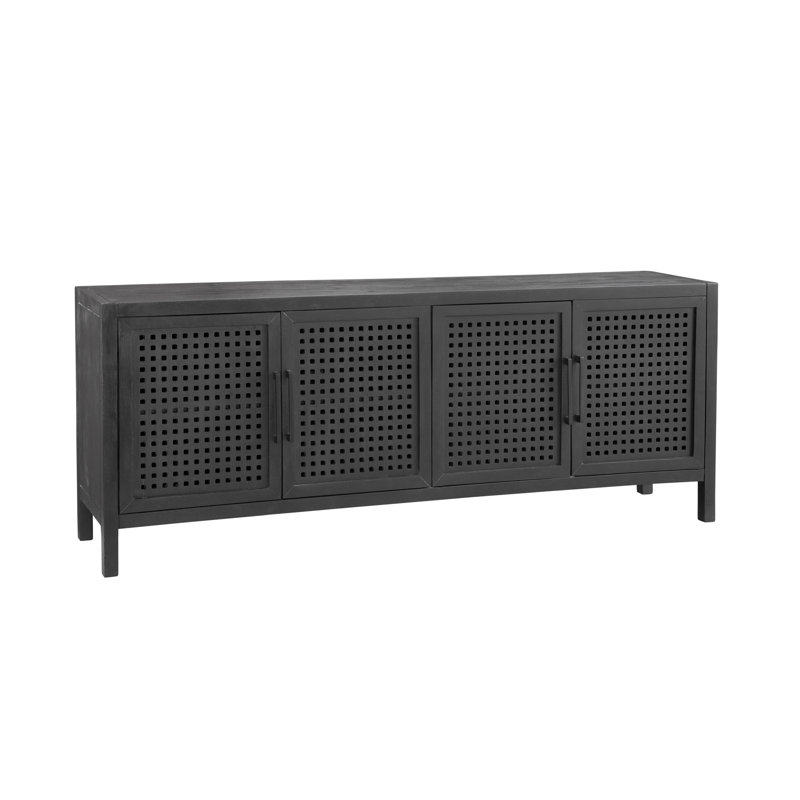 Buffet de 76 po de largeur Pentak, Noir