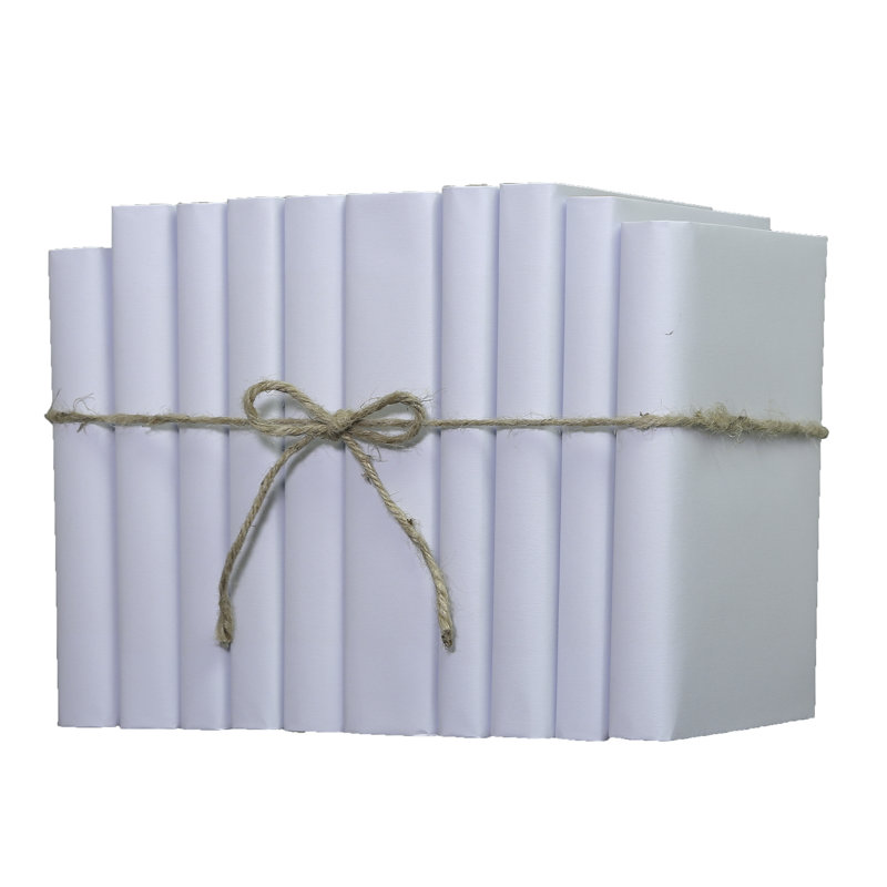 Livres décoratifs - Ensemble de livres sur papier bleu ciel pâle - 1 pied de livres bleus, 10, Bleu blanchi