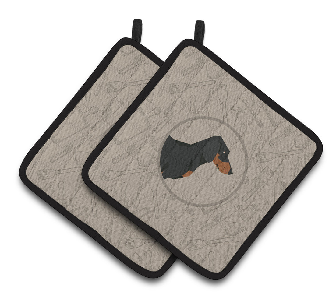 Caroline's Treasures Striped Polyester Potholder (Set of 2) Caroline's Treasures