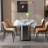 Modern Rectangular Luxury Stone Dining Table Sets-105320845