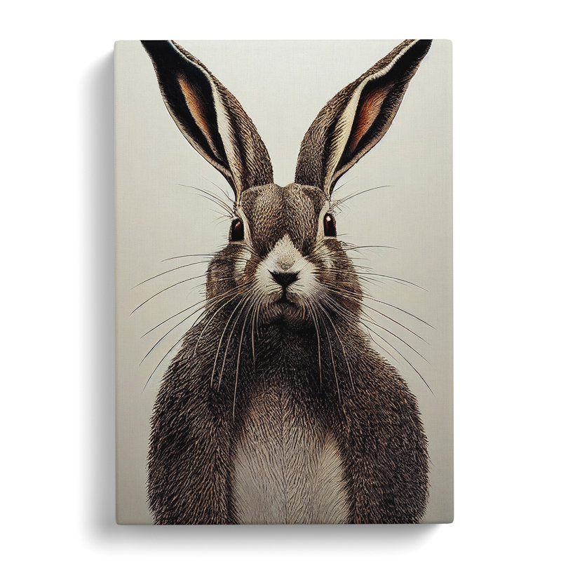 Illustration Of A Hare No.2 - Wrapped Canvas, 60cm H x 40cm W