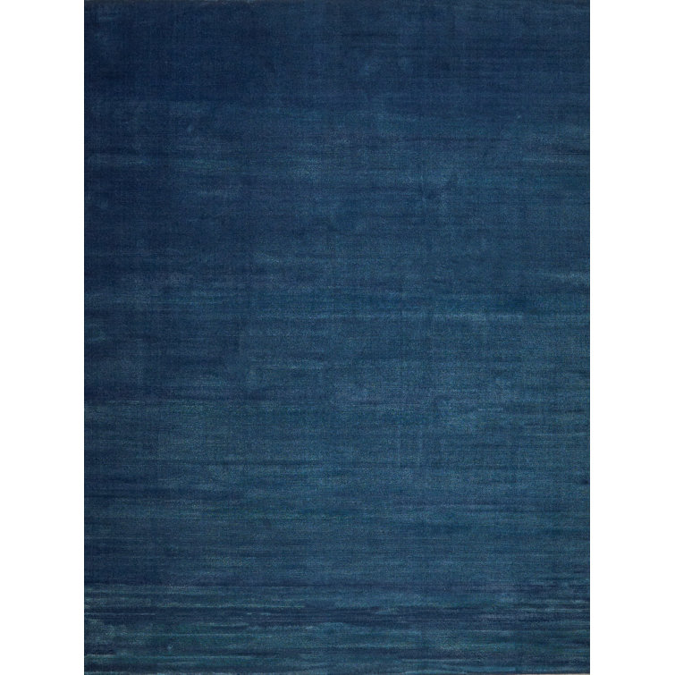 Velutto Hand Loomed Nylon Area Rug in Navy
