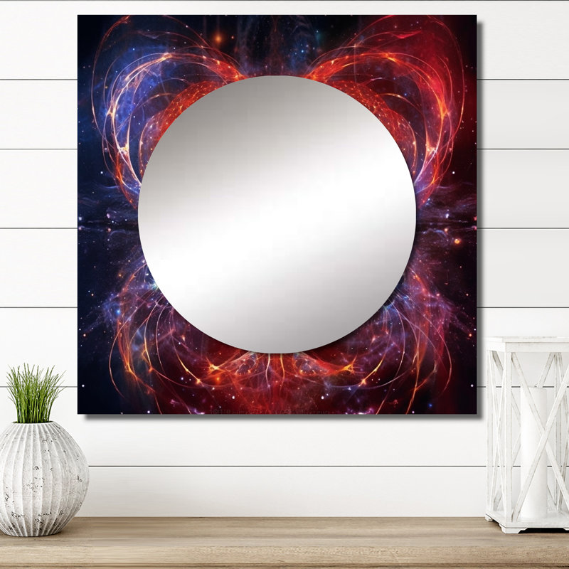 Kries - Grand miroir carré romantique pour décoration murale, 36 po x 36 po