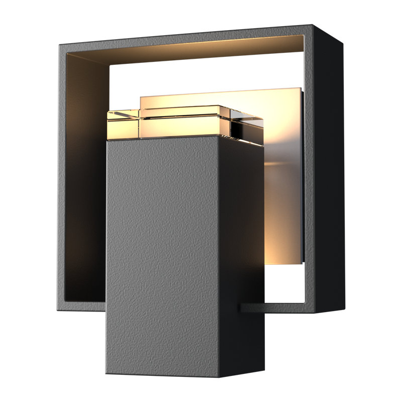 Shadow Box Outdoor Armed Sconce, 8.5" H x 7" W x 4" D, Coastal White, White