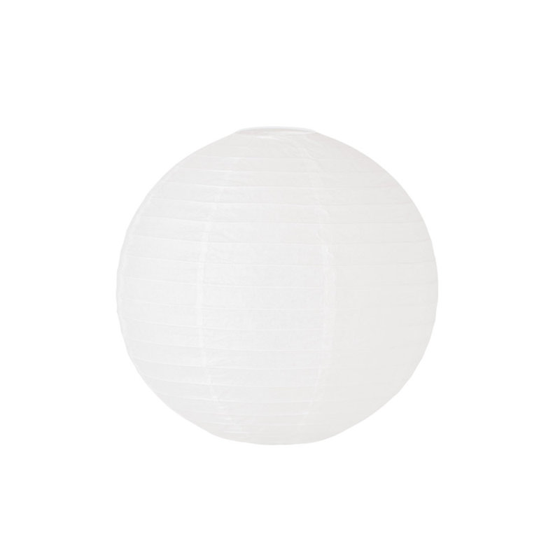 Dome Paper Pendant Shade ( Slip-On ) in White, 26cm H x 30cm W x 30cm D