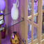 Vitrine à DEL avec vitrine antique et portes en verre