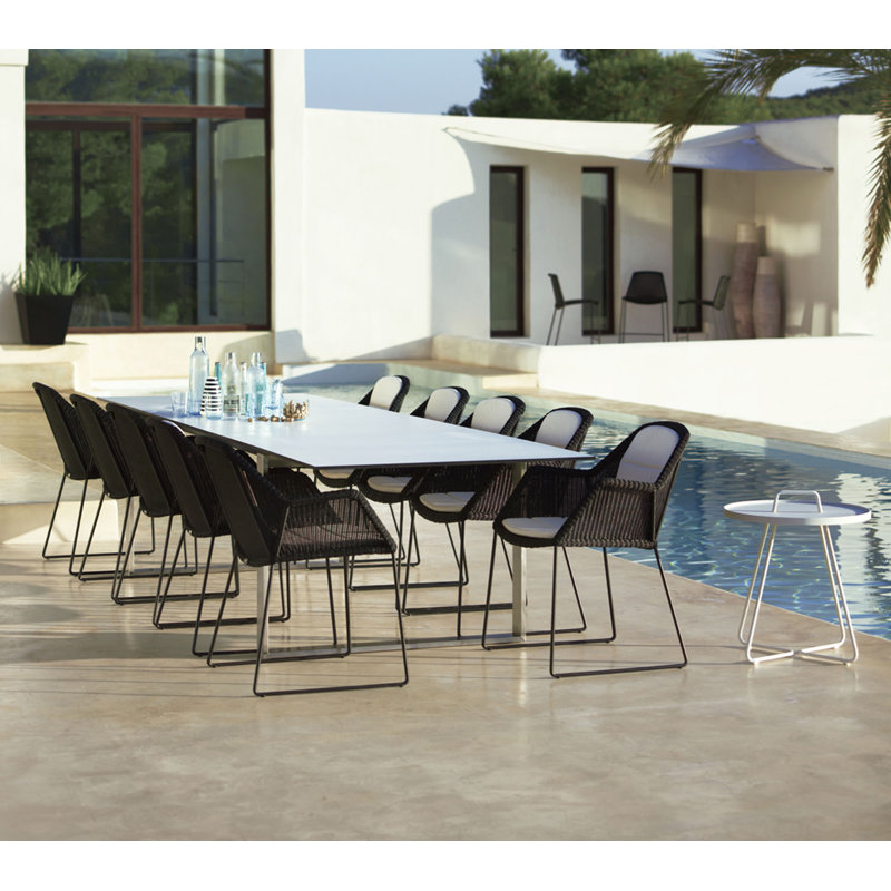 Edge Outdoor Dining Table, Basalt Gray
