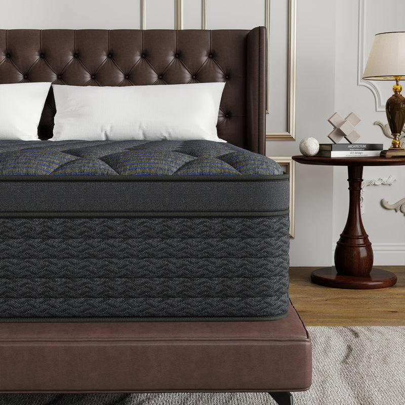 Matelas hybride moyen 12 po / 14 po avec ressorts ensachés individuellement pour isoler les mouvements, Lit simple, 12"