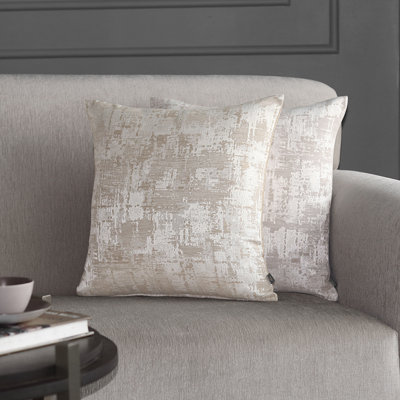 Housse de coussin en polyester tissé avec fermeture à glissière classique de 2 pièces (taille: 18 x 18 pouces)