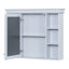 Armoire de rangement murale de salle de bain bleue - Tablette réglable en hauteur, fonctionnelle et élégante pour rangement dissimulé en miroir, charnières à fermeture en douceur, style moderne-2031710337