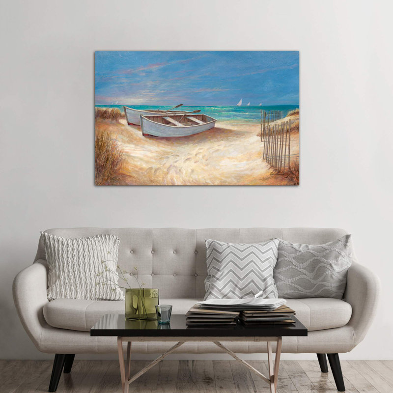 Sands Of Time by Ruane Manning - Painting on Canvas, 66.04 cm H x 45.72 cm W, Classic Wood Floater Framed