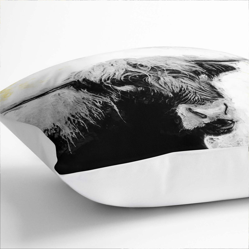 Square Throw Cushion, 40cm H x 40cm W x 15cm D, White