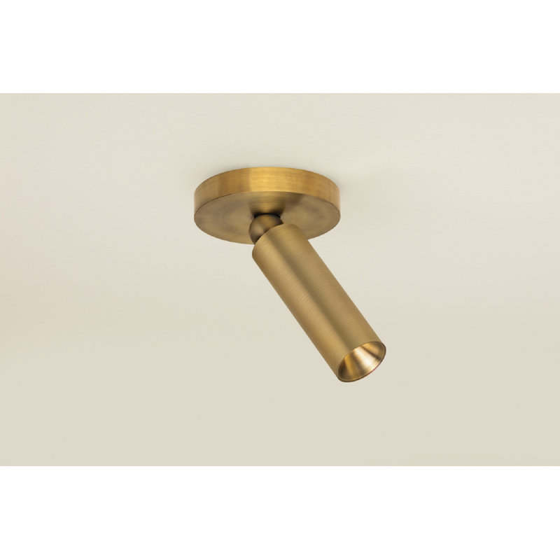 CSL Luxe Pivot Flush Mount, Patina Brass