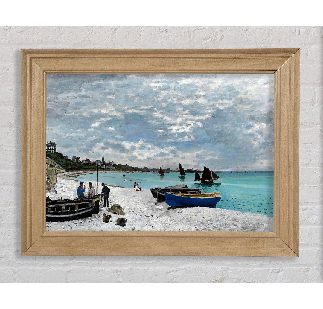 Monet Der Strand von Sainte-Adresse - Einzelner Bilderrahmen Kunstdrucke