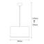 Lustre de style scandinave, structure en métal noir, hauteur réglable (15,0 - 46,5 pouces) | Capuchon en tissu de 15,7 pouces de diamètre, douille E27 de 40 W maximum | Élégant luminaire pour décoration intérieure moderne, classé IP20-25505314-25505315